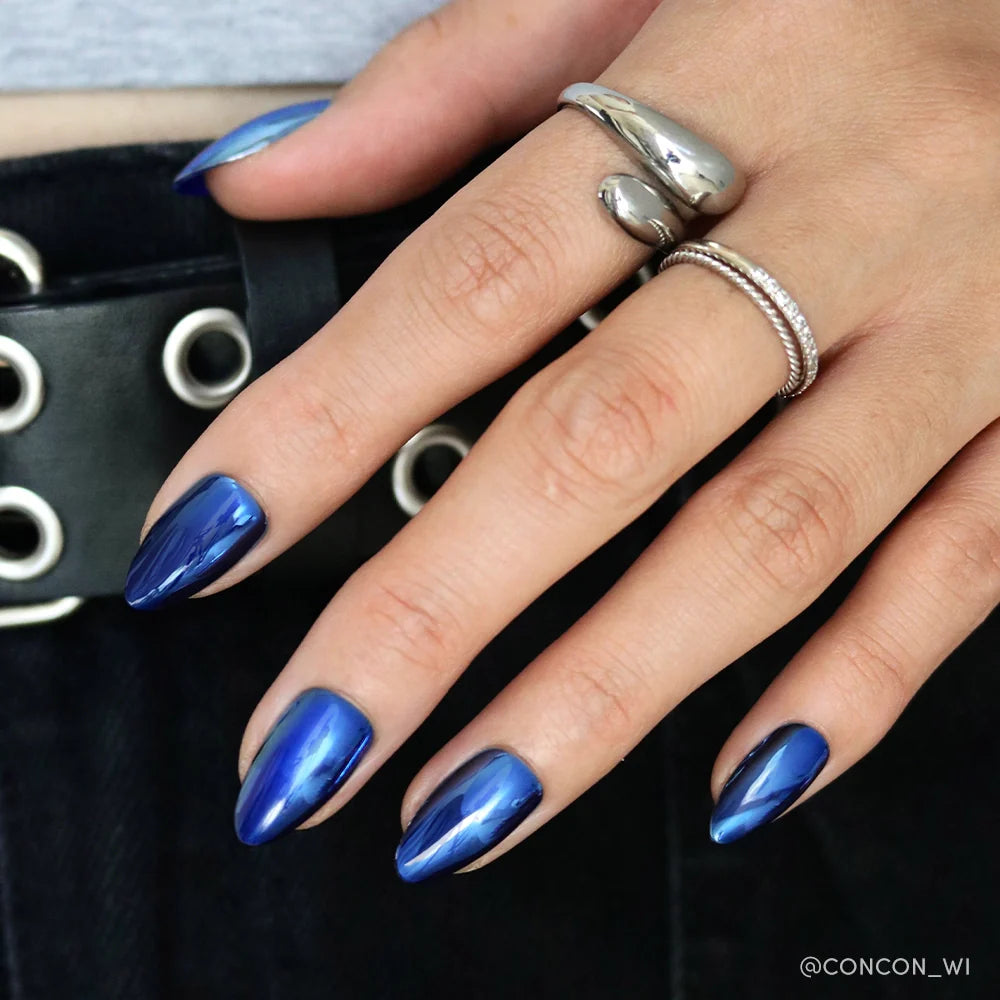 Blue Steel press-on nails - image 5 of 8, pearl-shift almond