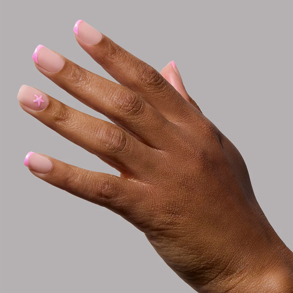 Blush Dunes press-on nails close-up texture detail - 3d sculptural finish, US shipping