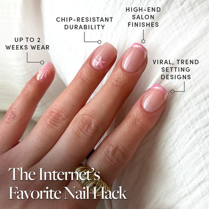 Blush Dunes press-on nails - image 5 of 8, 3d sculptural square