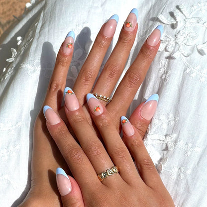 Capri Coast press-on nails - image 5 of 8, french tip oval