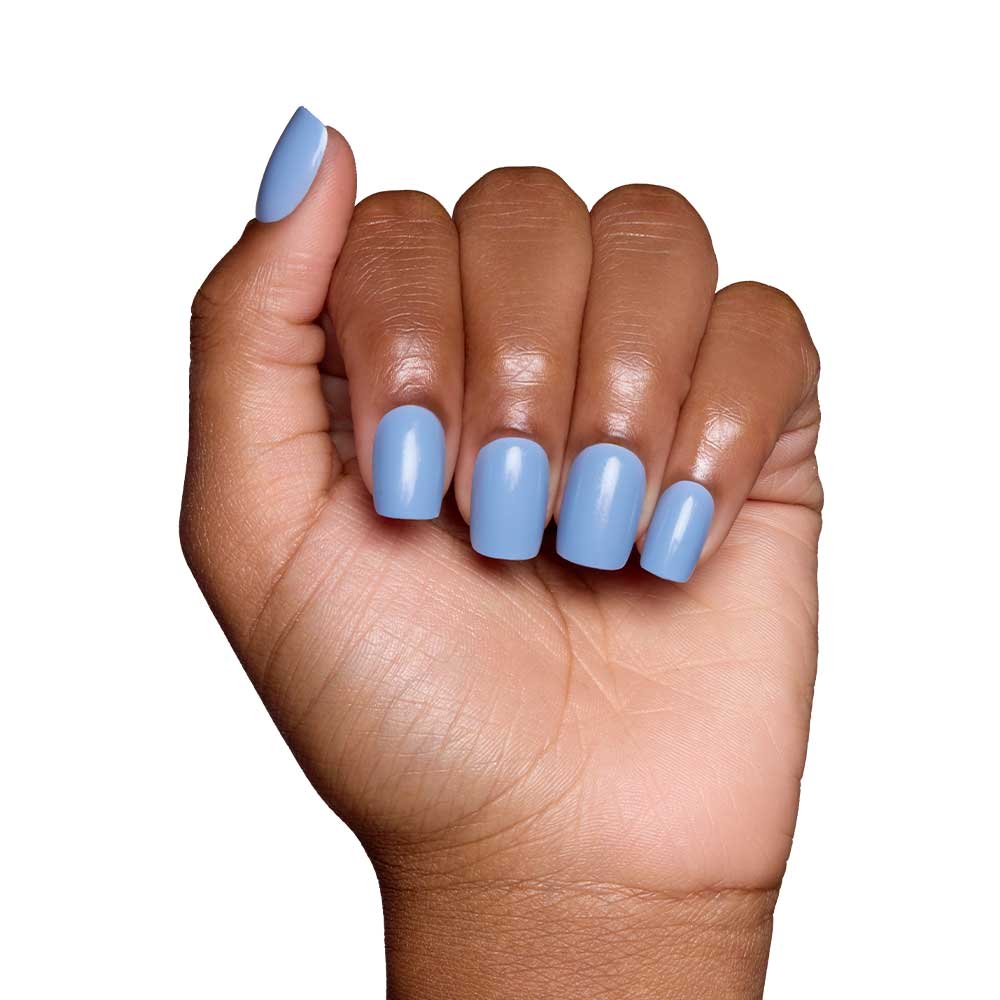 Cashmere Blue press-on nail set - XS to L sizing, winter design