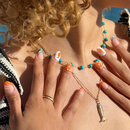 Citrus Coast press-on nails - image 5 of 8, 3d sculptural oval