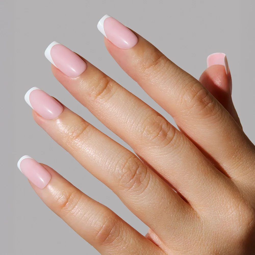 Classy French press-on nails - image 5 of 9, dipped french square