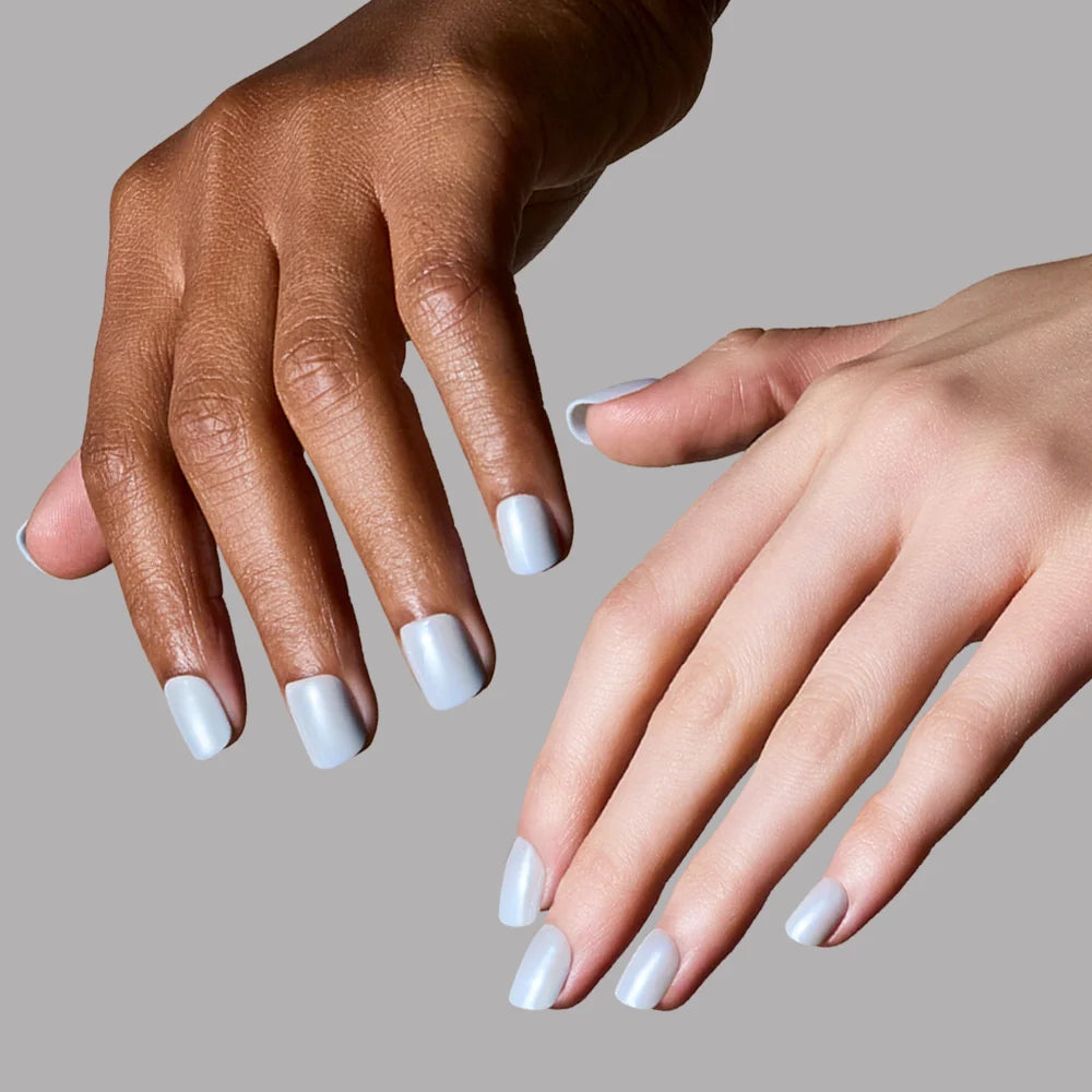 Clear Skies press-on nail set - XS to L sizing, jelly glaze design