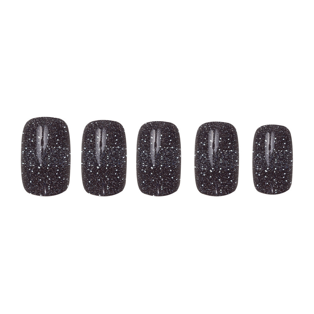 Cosmic press-on nails close-up texture detail - pearl-shift finish, US shipping