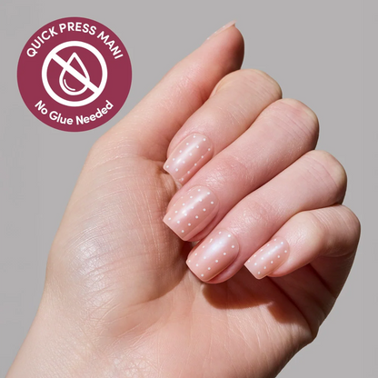 Dainty Dots press-on nail set - XS to L sizing, polka dot design