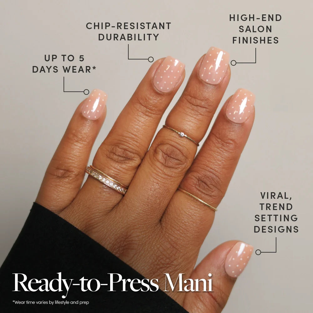 Dainty Dots press-on nails - image 5 of 8, polka dot square