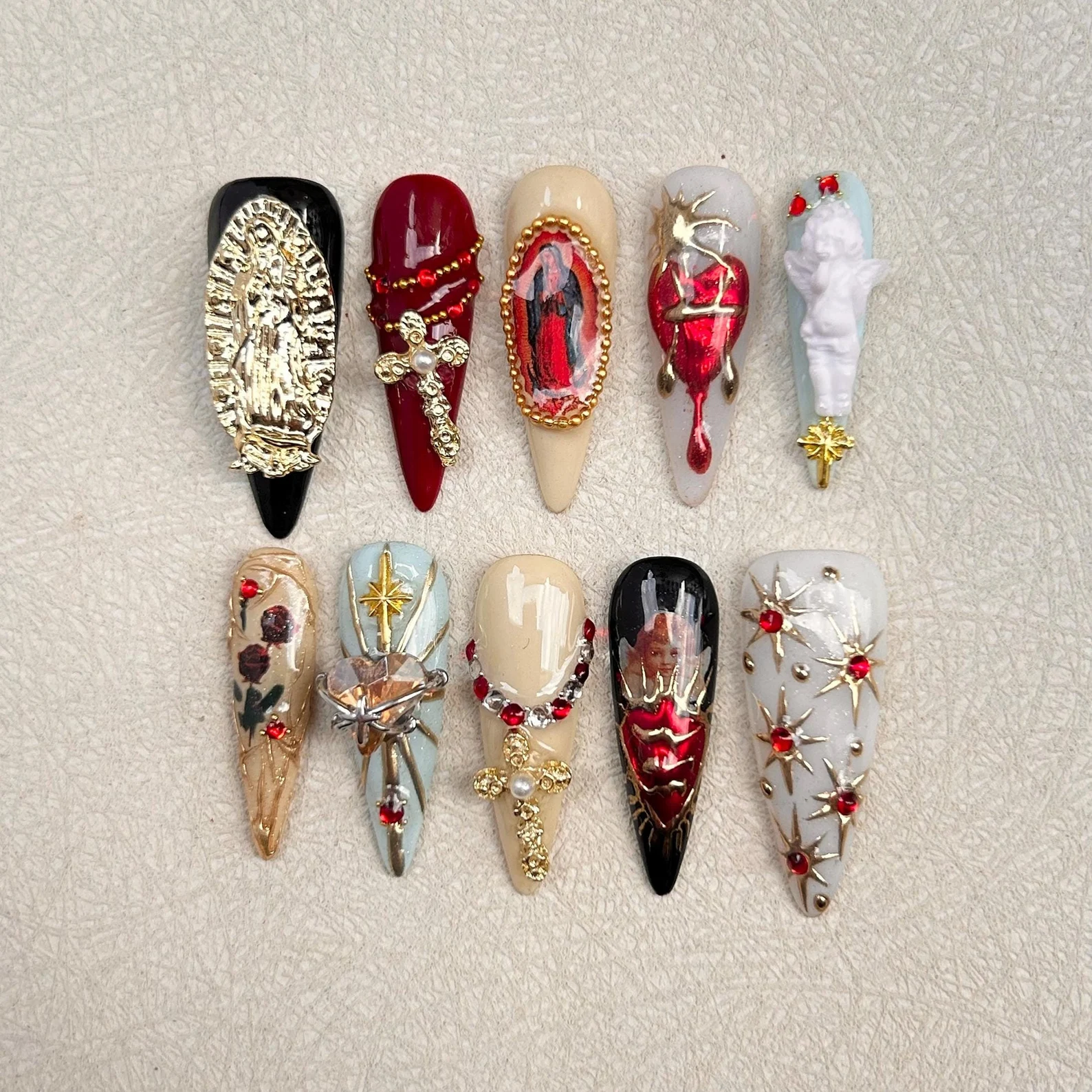 Ethereal Glaze press-on nails - image 10 of 16, milky cloud dancer almond