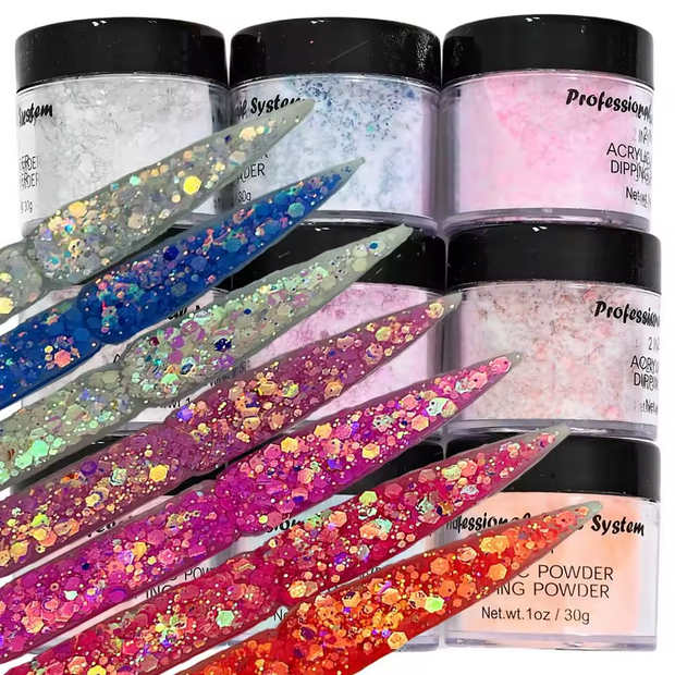 Glitter Acrylic Powder 10ml | Gel or Powder - Bowtie