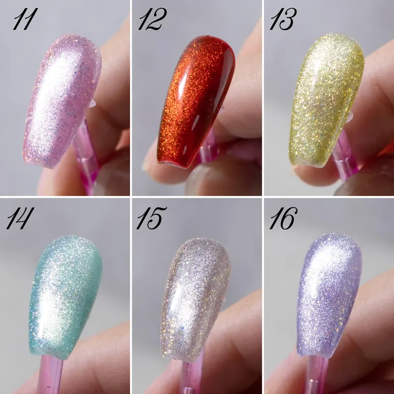 Solid Cat Eye press-on nails - image 5 of 12, cat-eye velvet almond