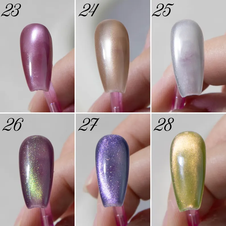 Solid Cat Eye press-on nails - image 6 of 12, cat-eye velvet almond