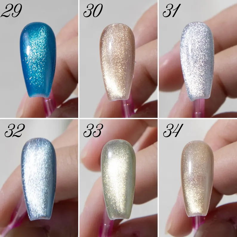 Solid Cat Eye press-on nails - image 8 of 12, cat-eye velvet almond
