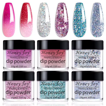6pcs Dip Powder Set Bowtie Nail Box gel or powder - image 4 of 12
