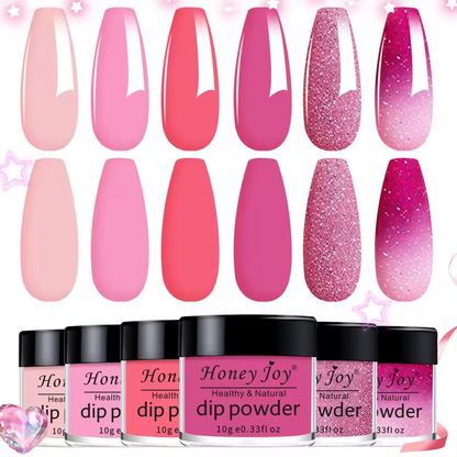 6pcs Dip Powder Set Bowtie Nail Box gel or powder - image 6 of 12