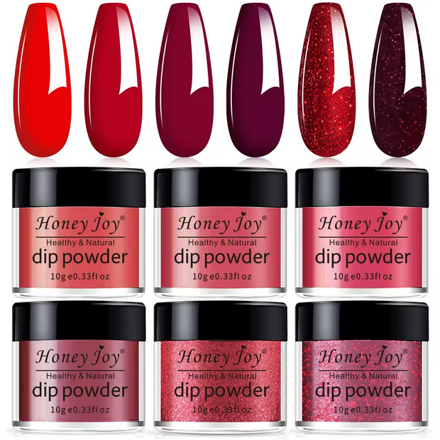 6pcs Dip Powder Set | Gel or Powder - Bowtie