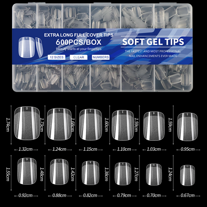 600pcs Nail Tips Cover Bowtie Nail Box nail tips - image 10 of 14