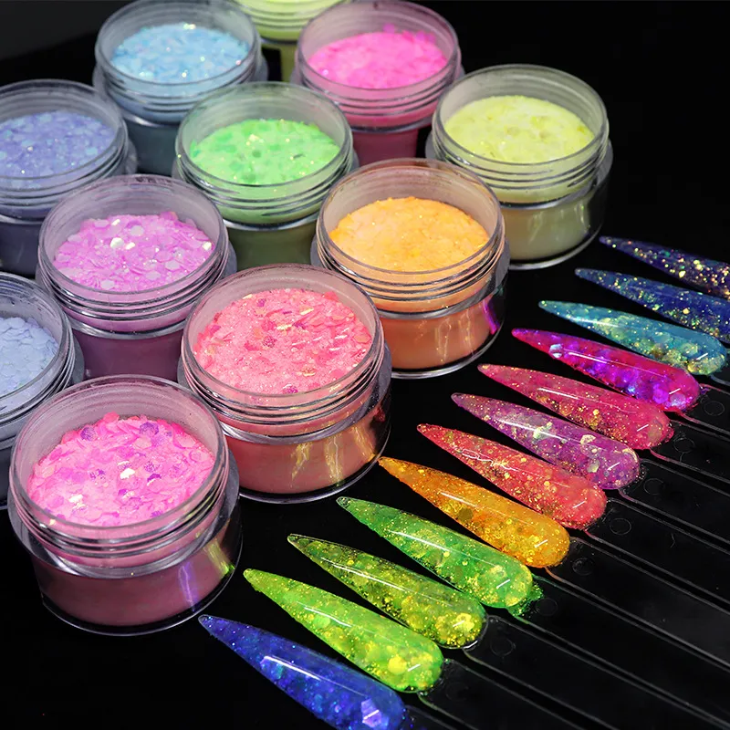 Glitter Acrylic Powder Bowtie Nail Box gel or powder - image 3 of 21