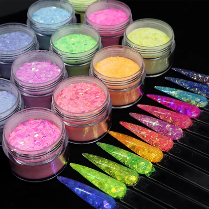 Glitter Acrylic Powder Bowtie Nail Box gel or powder - image 3 of 21