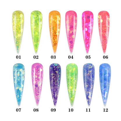 Glitter Acrylic Powder Bowtie Nail Box gel or powder - image 2 of 21