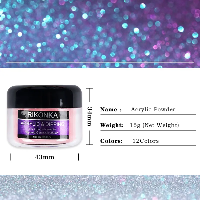 Glitter Acrylic Powder Bowtie Nail Box gel or powder - image 6 of 21