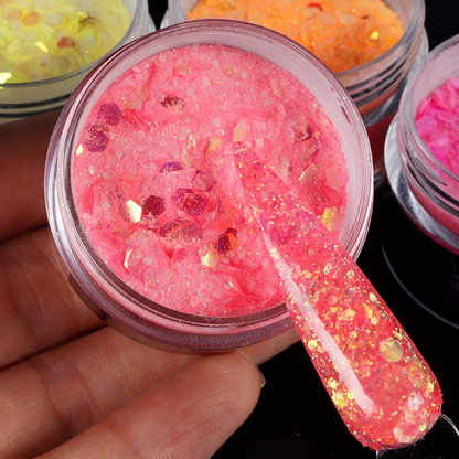 Glitter Acrylic Powder Bowtie Nail Box gel or powder - image 4 of 21