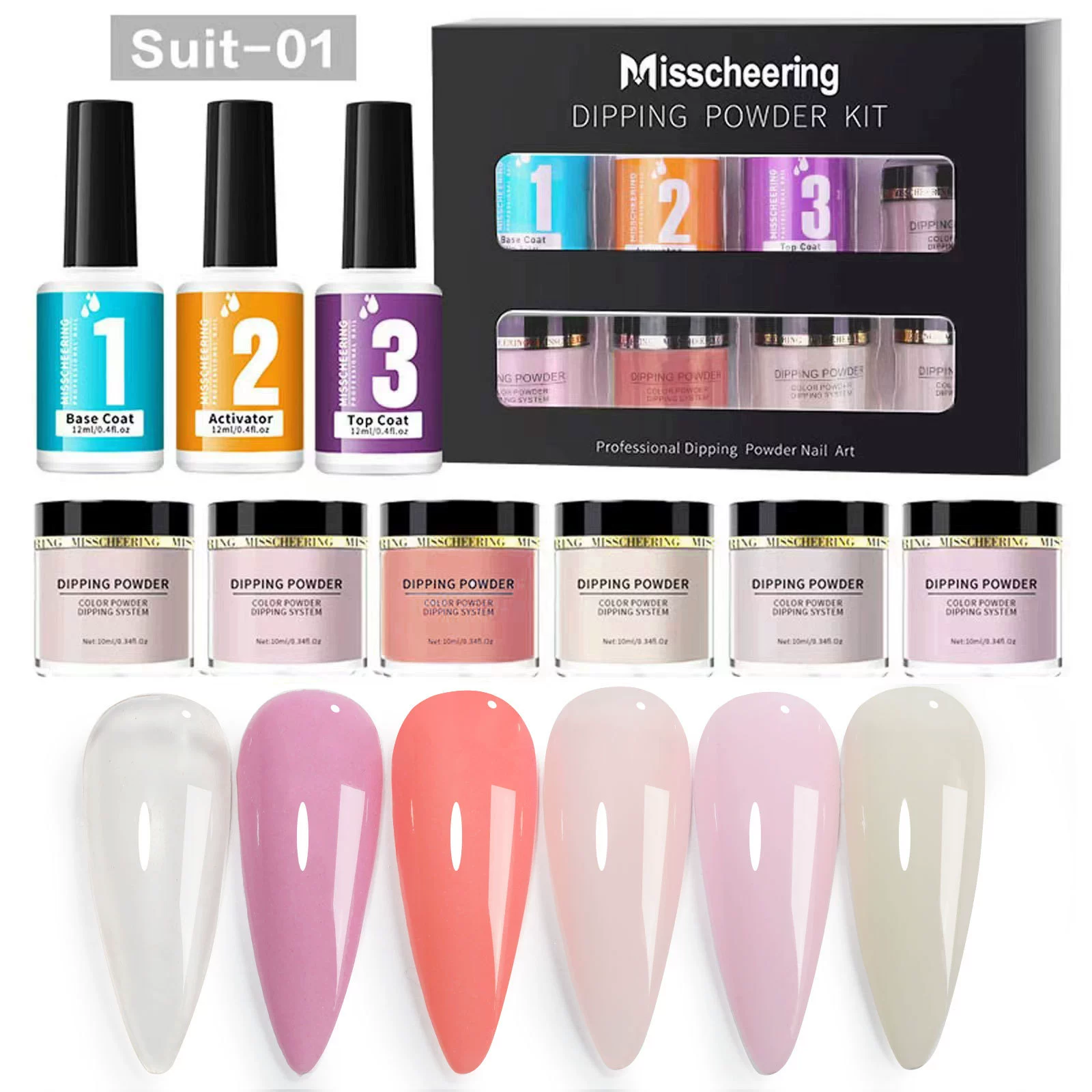 Dip Powder with Base, Activator & Top Coat Bowtie Nail Box gel or powder - image 5 of 13