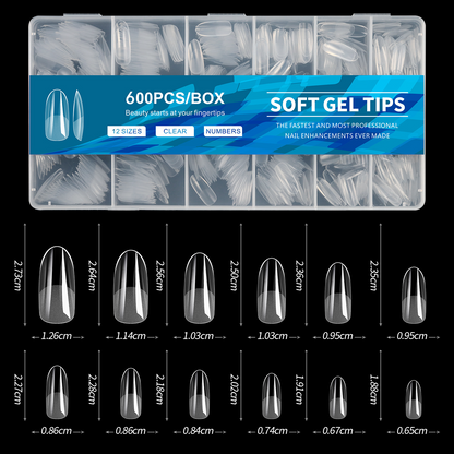 600pcs Nail Tips Cover Bowtie Nail Box nail tips - image 11 of 14