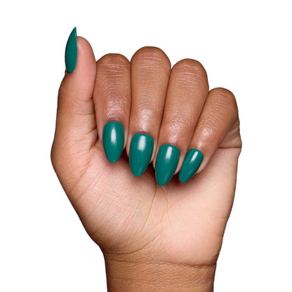 Emerald Green press-on nail set - XS to L sizing, seasonal design