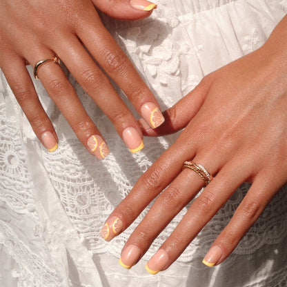 Limonata press-on nails - image 5 of 8, butter yellow square