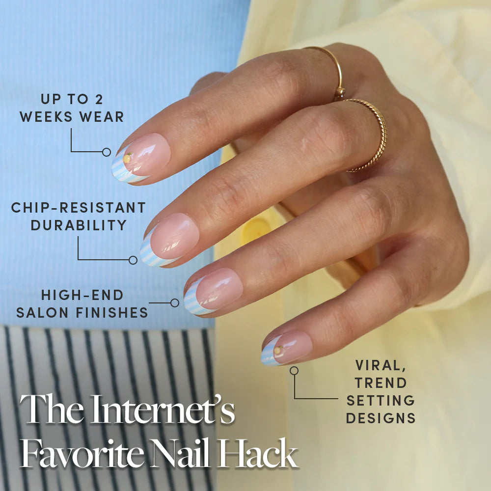 Summer Fresco press-on nails close-up texture detail - butter yellow finish, US shipping