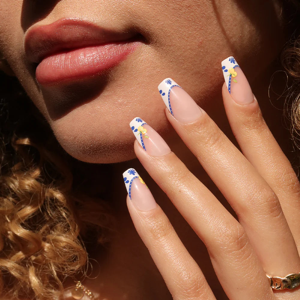 Tuscan Twist press-on nails - image 5 of 8, milky cloud dancer coffin/ballerina