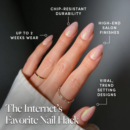 FAIRY FLEXX press-on nails close-up texture detail - cat-eye velvet finish, US shipping