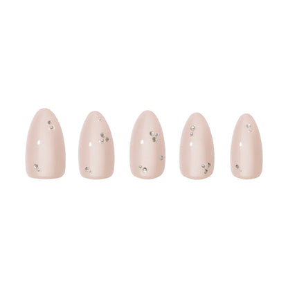 First Dance press-on nails close-up texture detail - 3d sculptural finish, US shipping