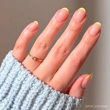 French Butter butter yellow press-on nails - round shape, front view
