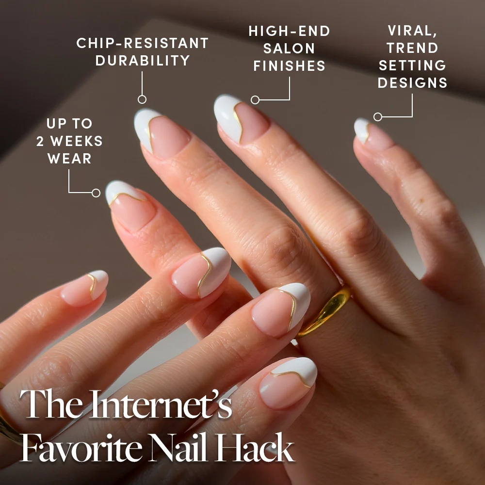 French Muse press-on nails close-up texture detail - milky cloud dancer finish, US shipping