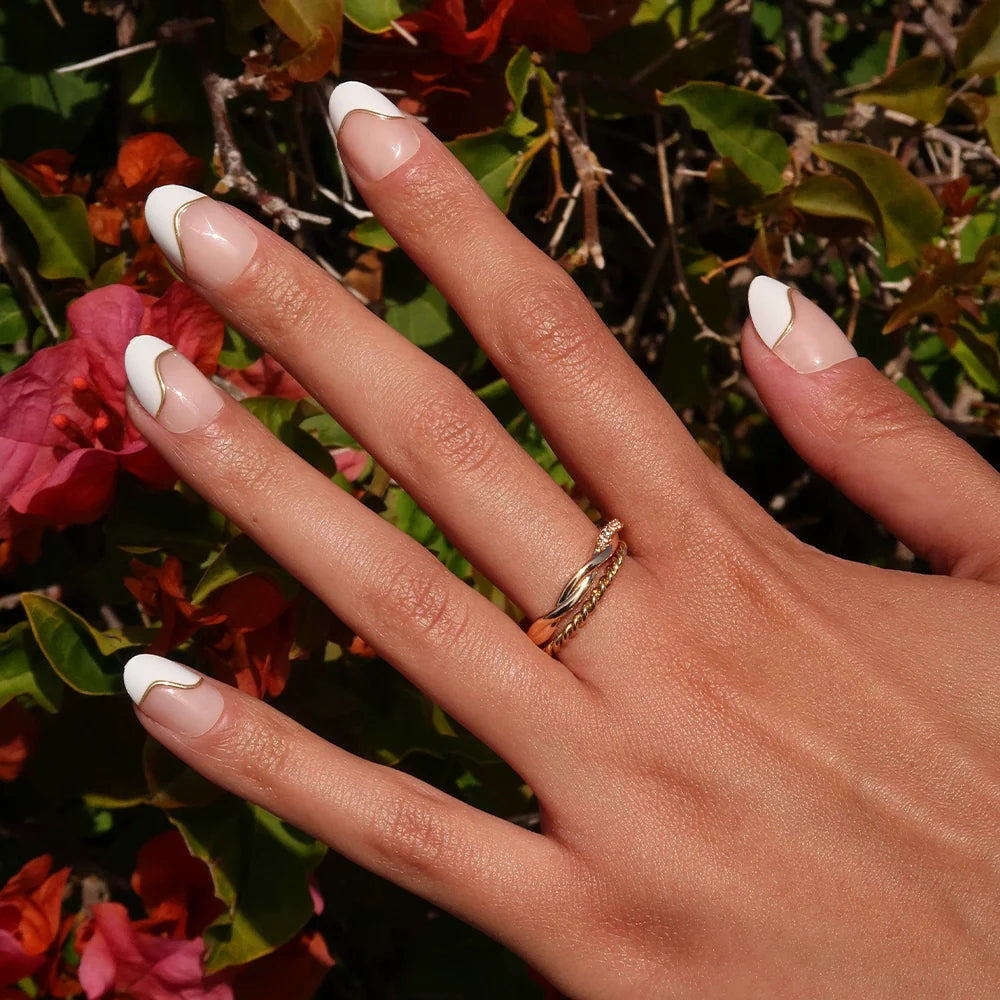French Muse press-on nails - image 5 of 8, milky cloud dancer oval