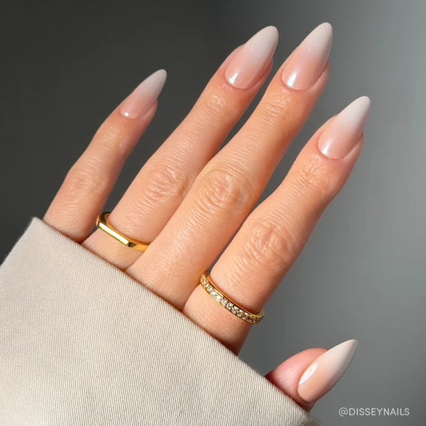 Frosted Chai | Milky Cloud Dancer Almond Press-Ons press-on nail set