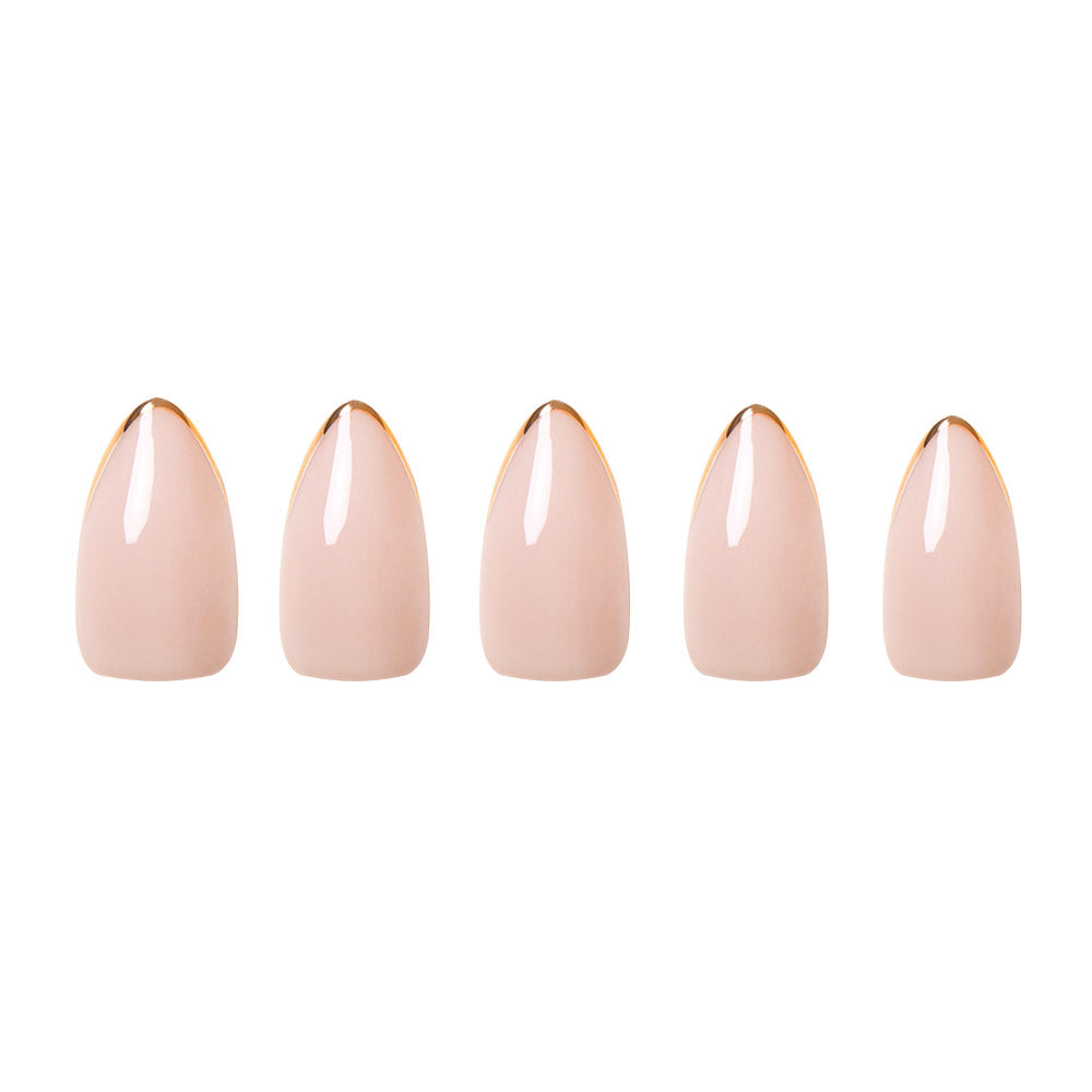 Gold Standard press-on nails - image 5 of 9, french tip almond