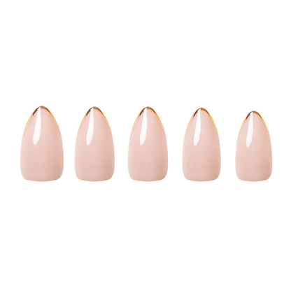 Gold Standard press-on nails - image 5 of 9, french tip almond