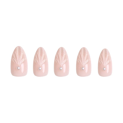 Honeymoon press-on nails close-up texture detail - cat-eye velvet finish, US shipping