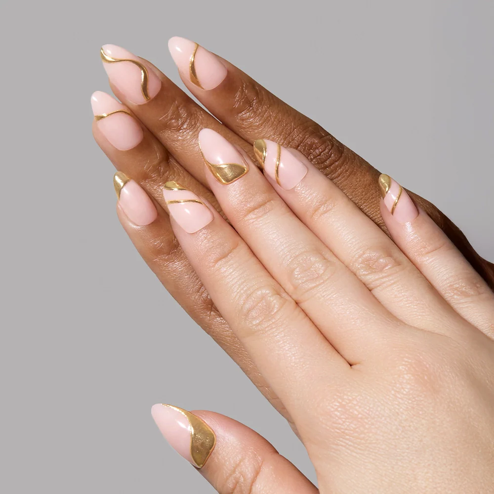 I AM A RICH MAN? press-on nail set - XS to L sizing, french tip design