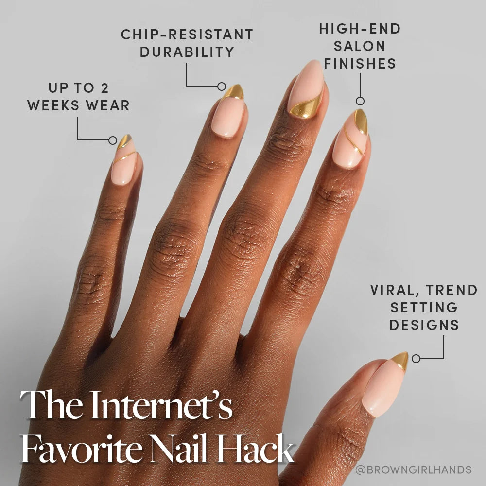 I AM A RICH MAN? press-on nails - image 5 of 9, french tip almond