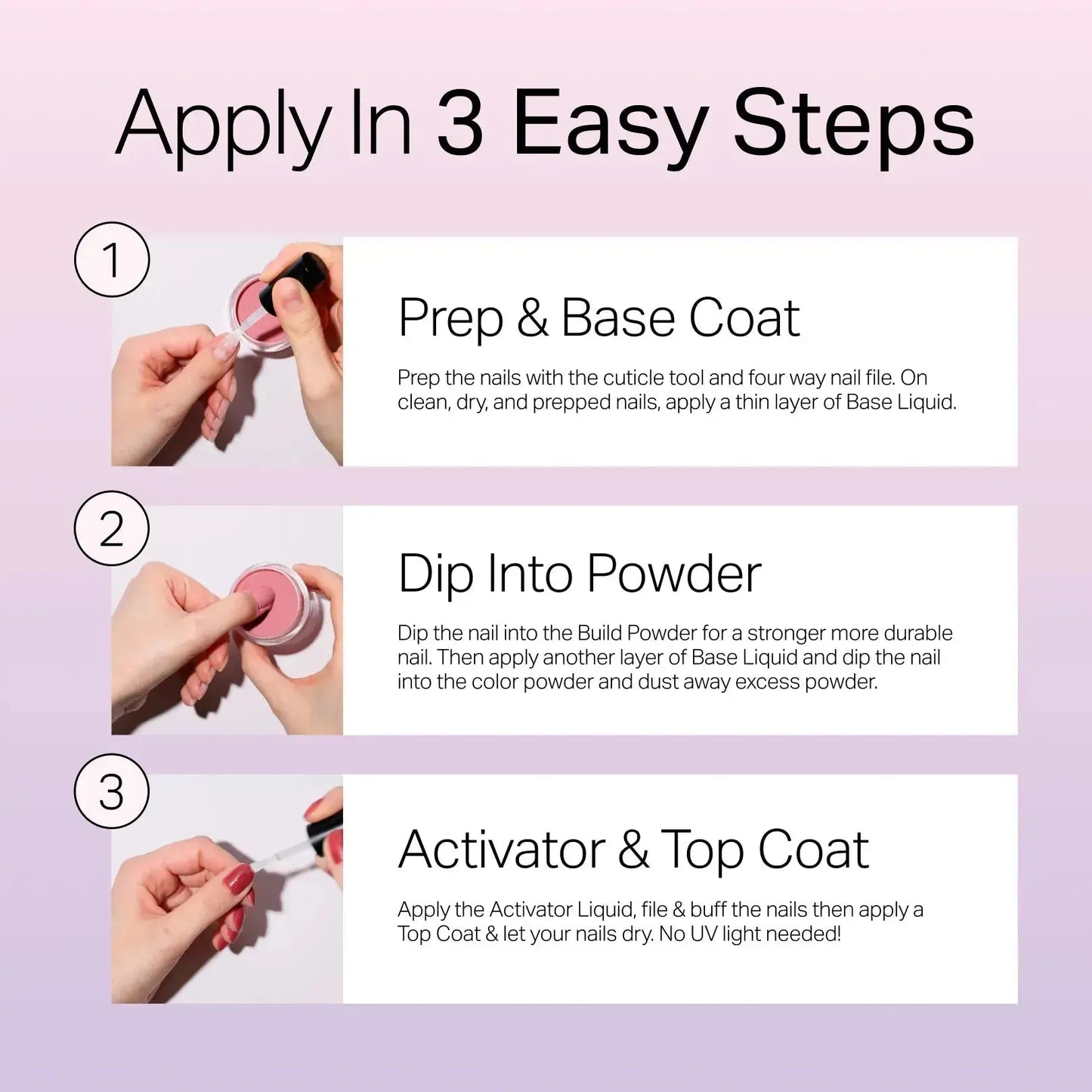 Dip Powder with Base, Activator & Top Coat Bowtie Nail Box gel or powder - image 9 of 13