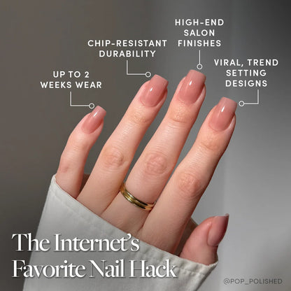 In The Nude press-on nails - image 5 of 9, jelly glaze square