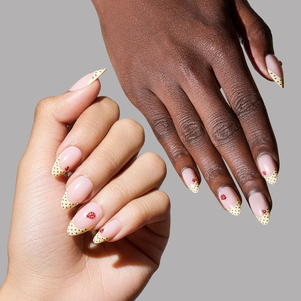 Lady Luck press-on nail set - XS to L sizing, polka dot design