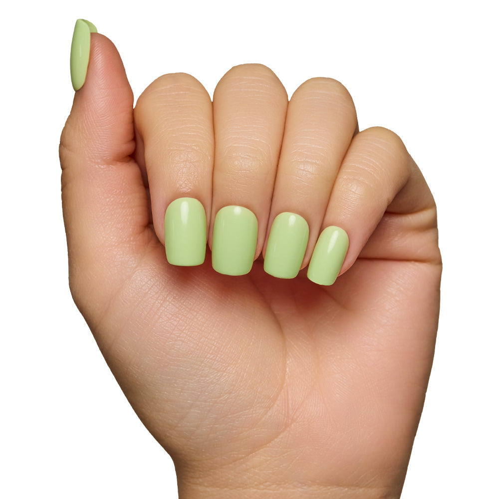 Light Sage press-on nails close-up texture detail - soft neutral finish, US shipping