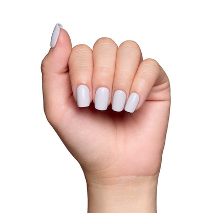 Lilac Gray press-on nail set - XS to L sizing, pastel design