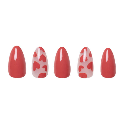 Love Me press-on nails close-up texture detail - floral finish, US shipping
