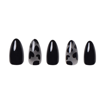 Love Me Not press-on nails close-up texture detail - floral finish, US shipping