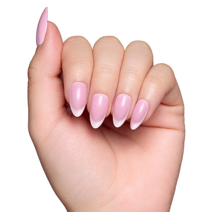 Lovers Blush press-on nail set - XS to L sizing, cat-eye velvet design